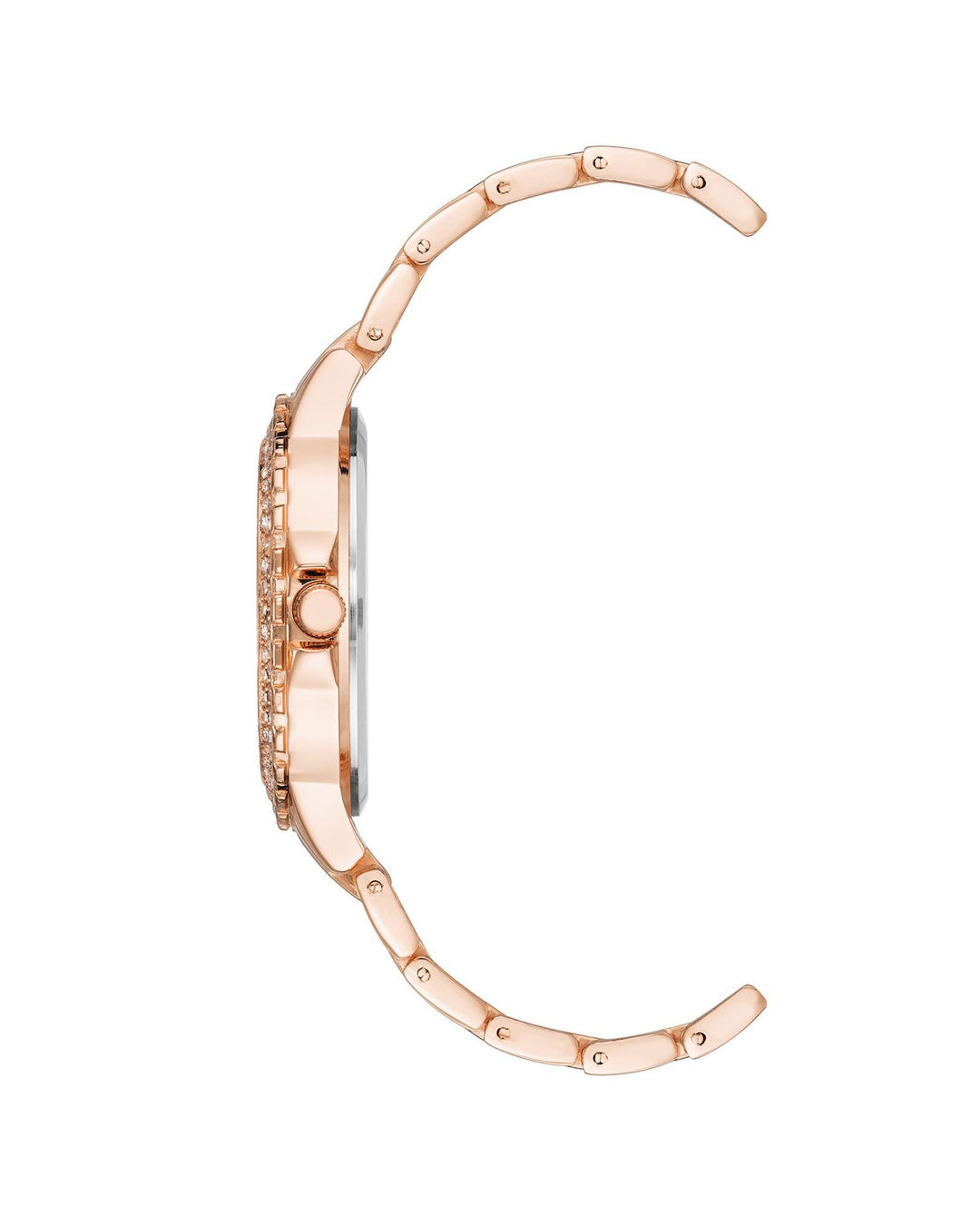 Rose Gold Fashion Watch with Rhine Stone Facing One Size Women