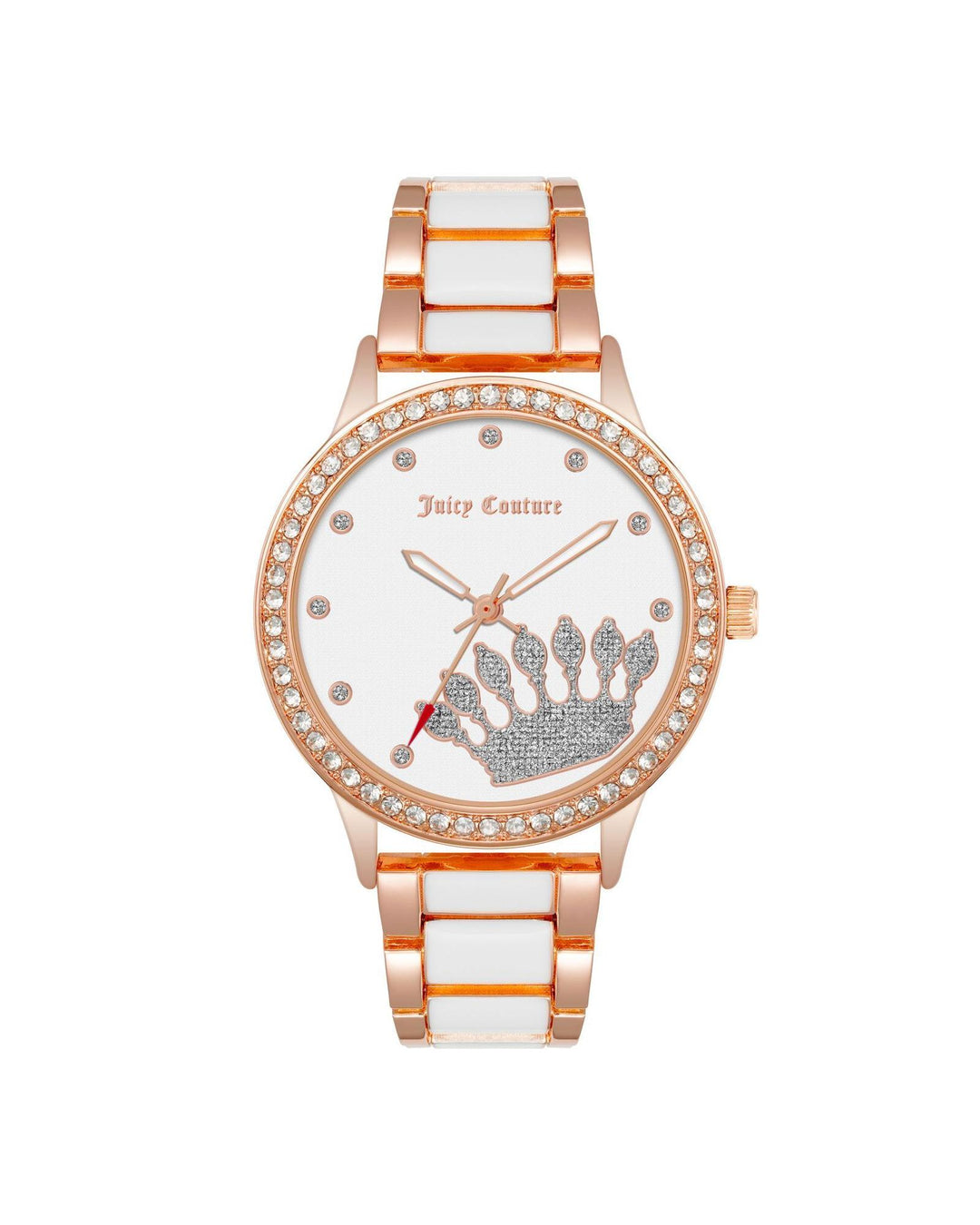 Rose Gold Analog Fashion Watch with Rhine Stone Detail One Size Women