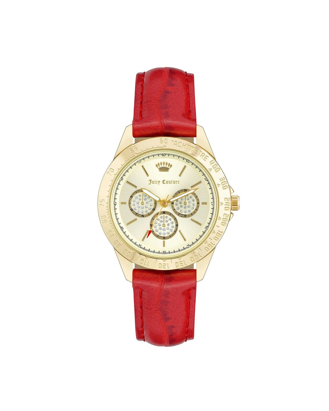 Gold Rhine Stone Fashion Watch with Pin Buckle One Size Women