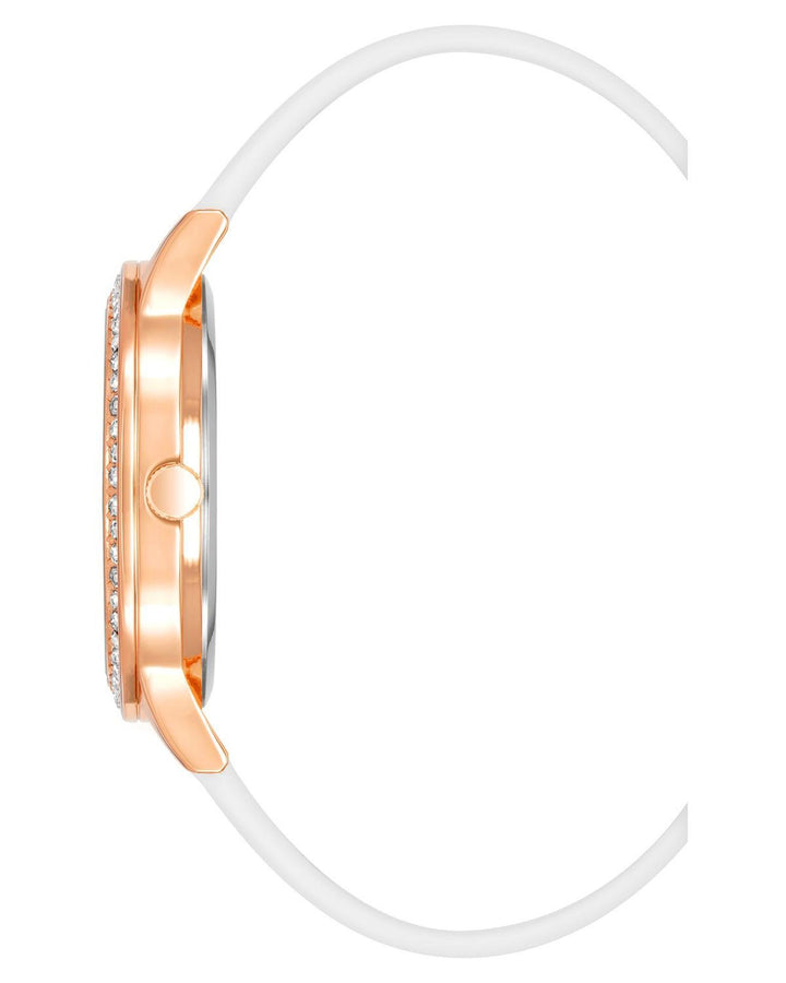 Rose Gold Analog Fashion Watch with Rhine Stone Facing One Size Women