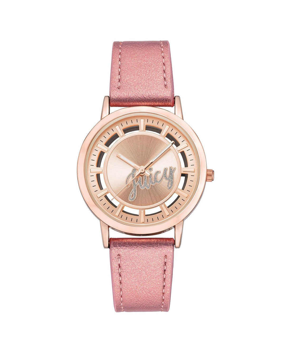 Rose Gold Fashion Analog Watch with Rhine Stone Detailing One Size Women