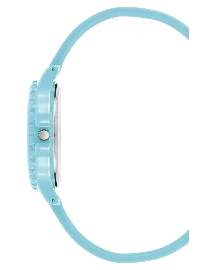 Blue Analog Fashion Watch with Rhine Stone Facing and Pin Buckle Closure One Size Women