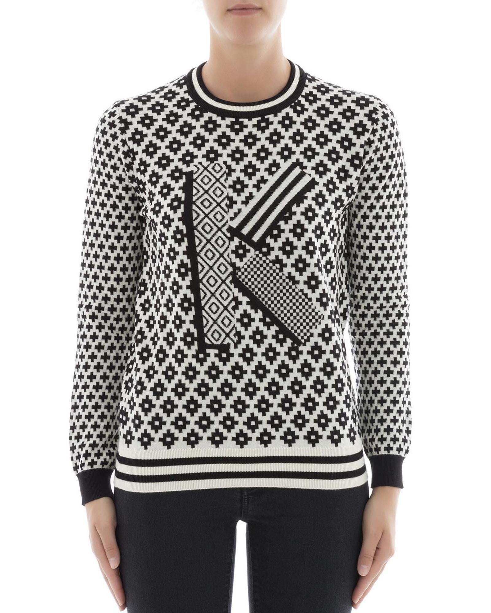 Iconic Kenzo Sweater with All-Over Design XL Women