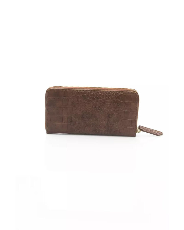 Logo-Embellished Leather Wallet with Zip Closure and Metal Details One Size Women