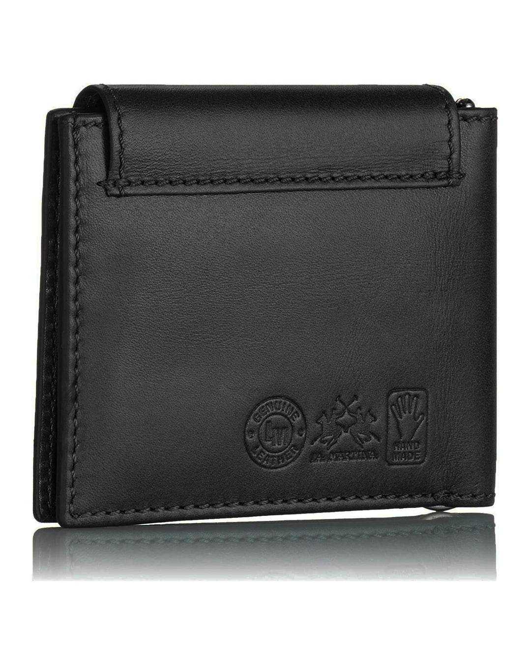 La Martina Logo Wallet with Interior Coin and Money Clips One Size Men