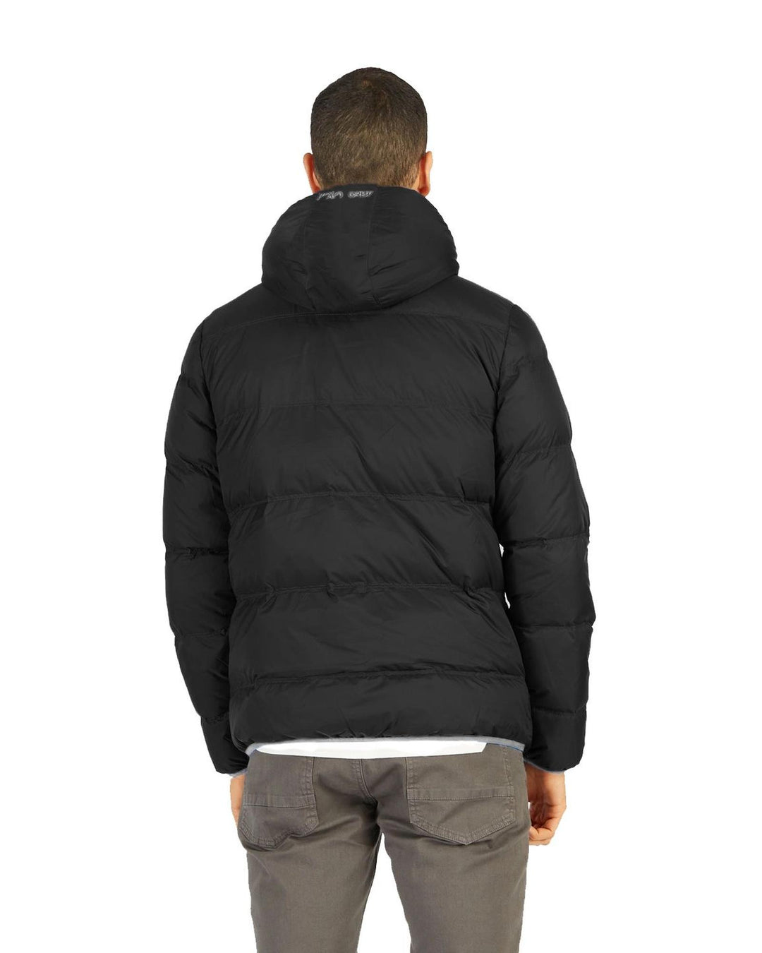 Mens Padded Goose Down Jacket with Front Zip Closure XL Men