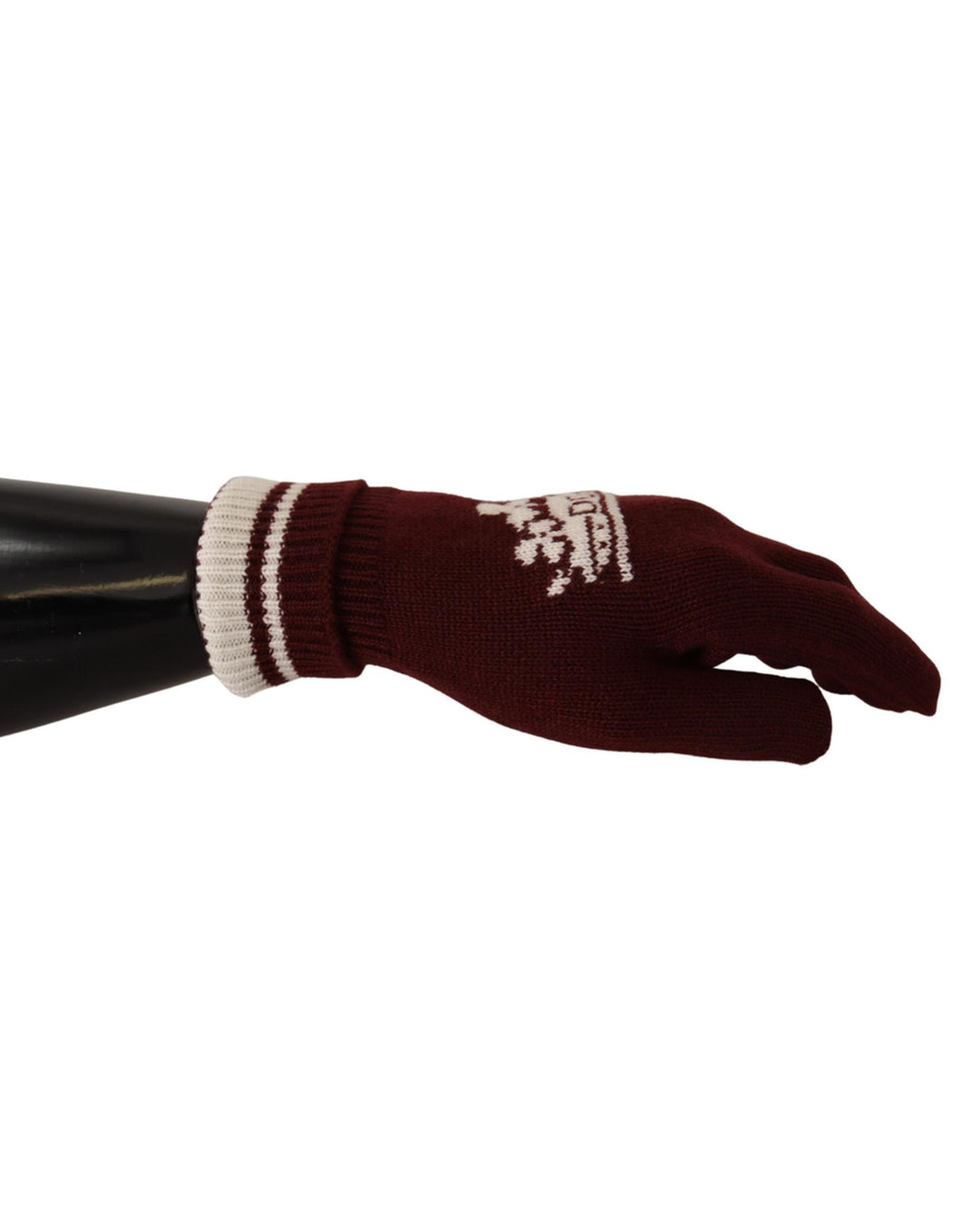 Patterned Cashmere Gloves with Byzantine Crown Detail 9 Men