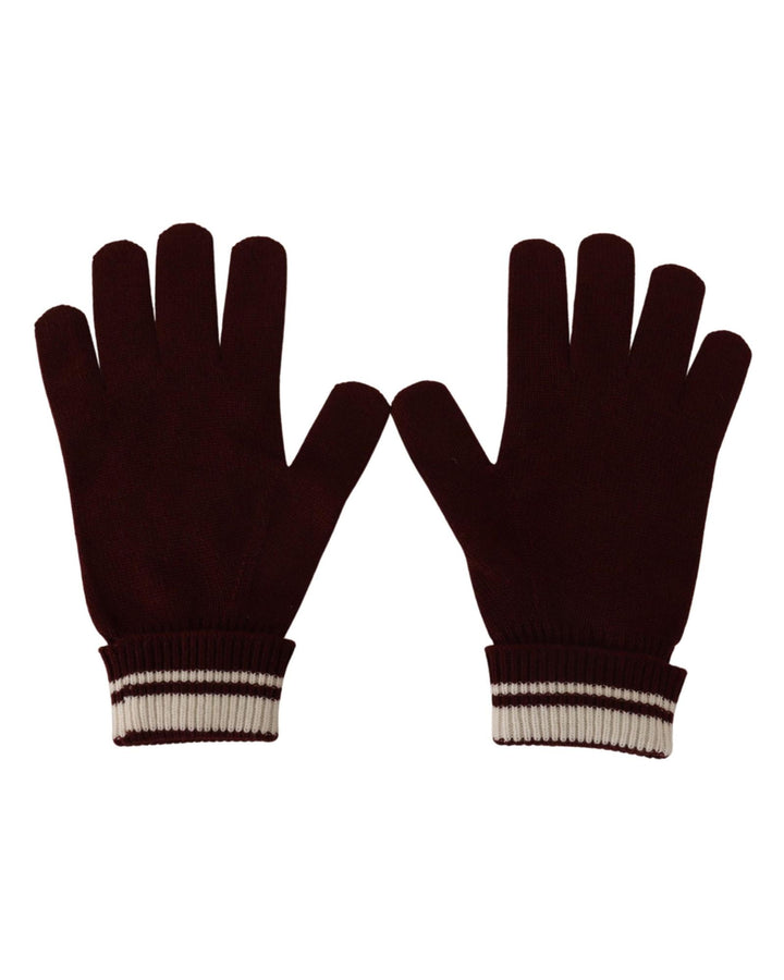 Patterned Cashmere Gloves with Byzantine Crown Detail 7 Men