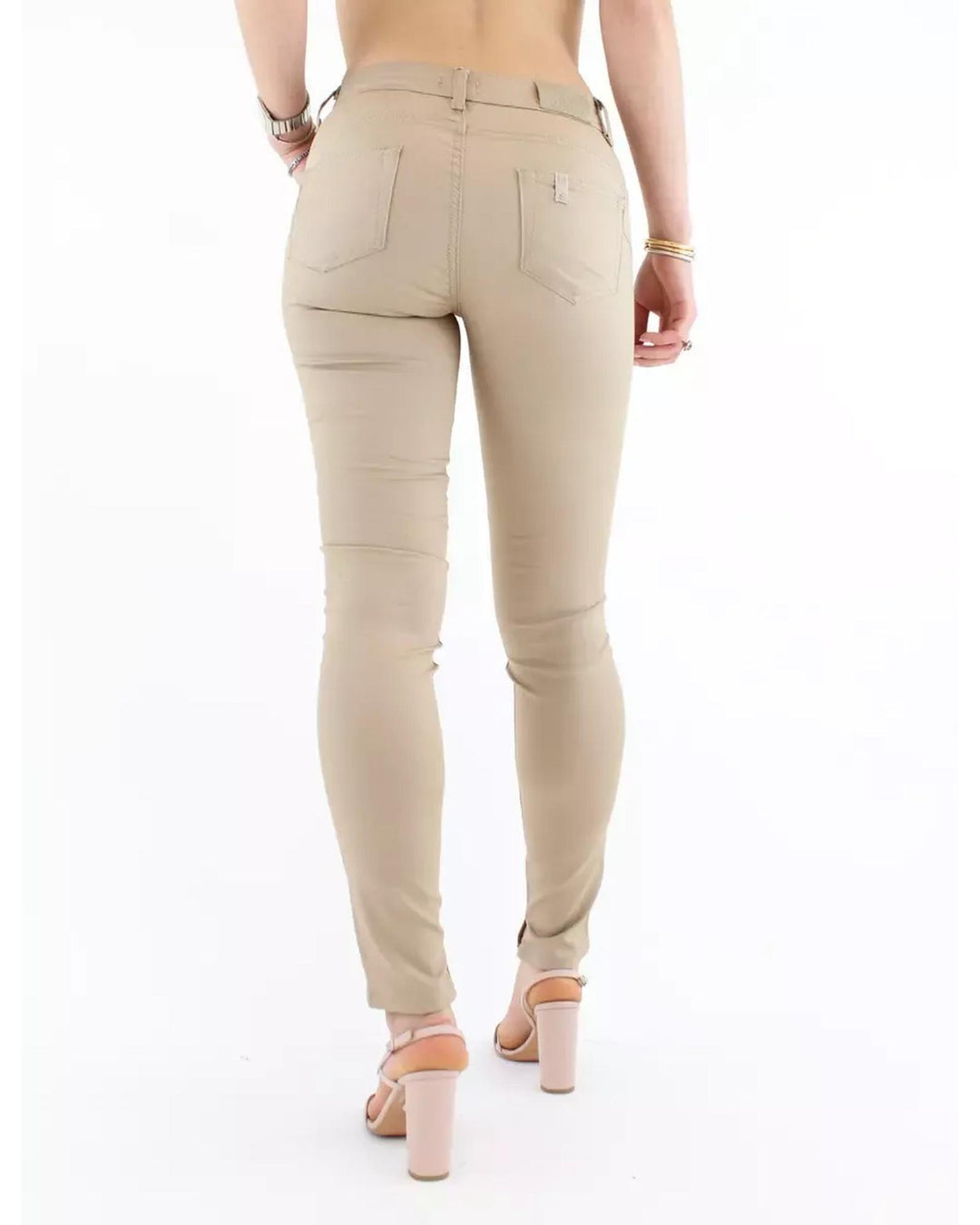 High Waist Stretch Cotton Denim Trousers W26 US Women