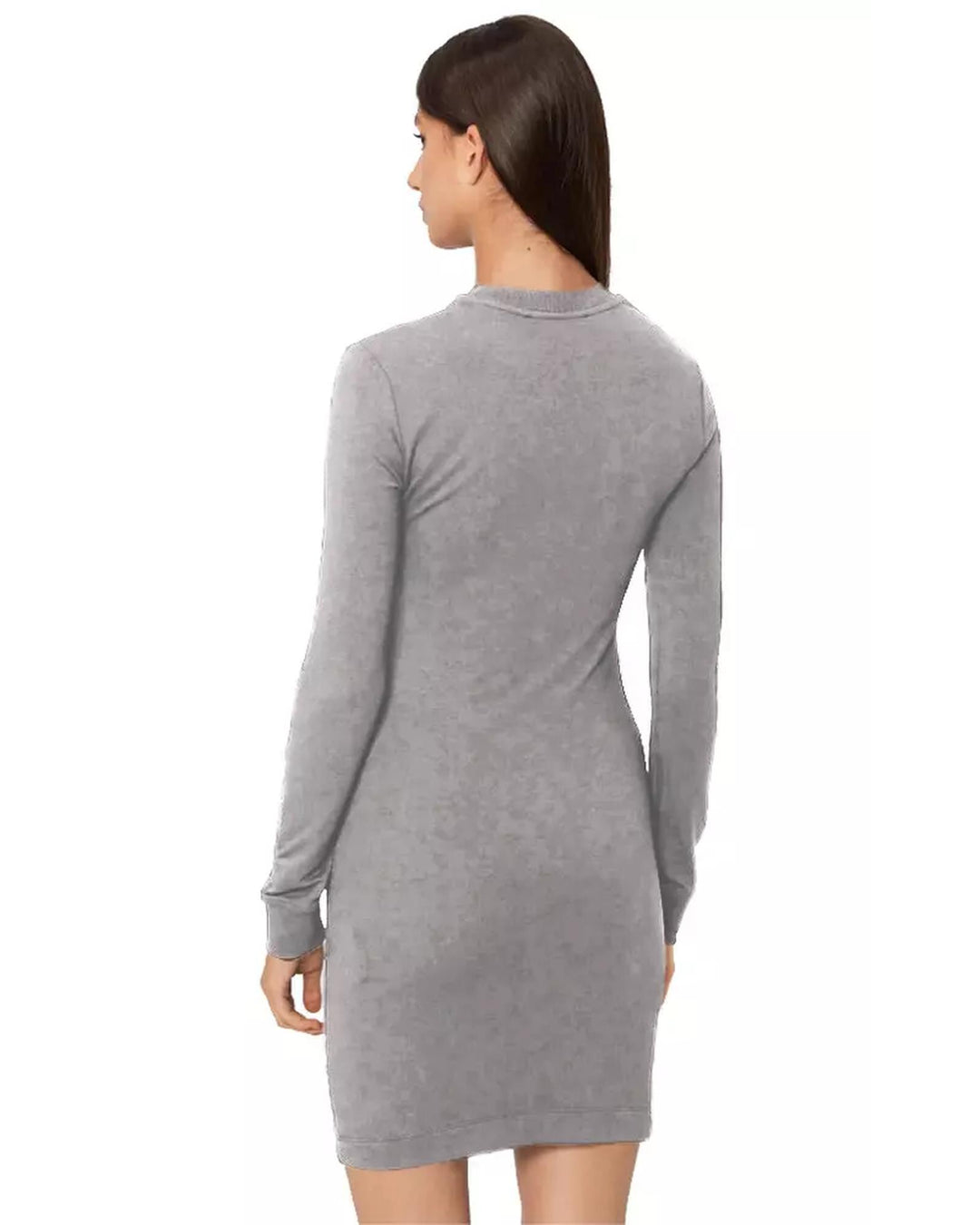 Love Moschino Long Sleeve Dress with Metallic Logo Detail 42 IT Women