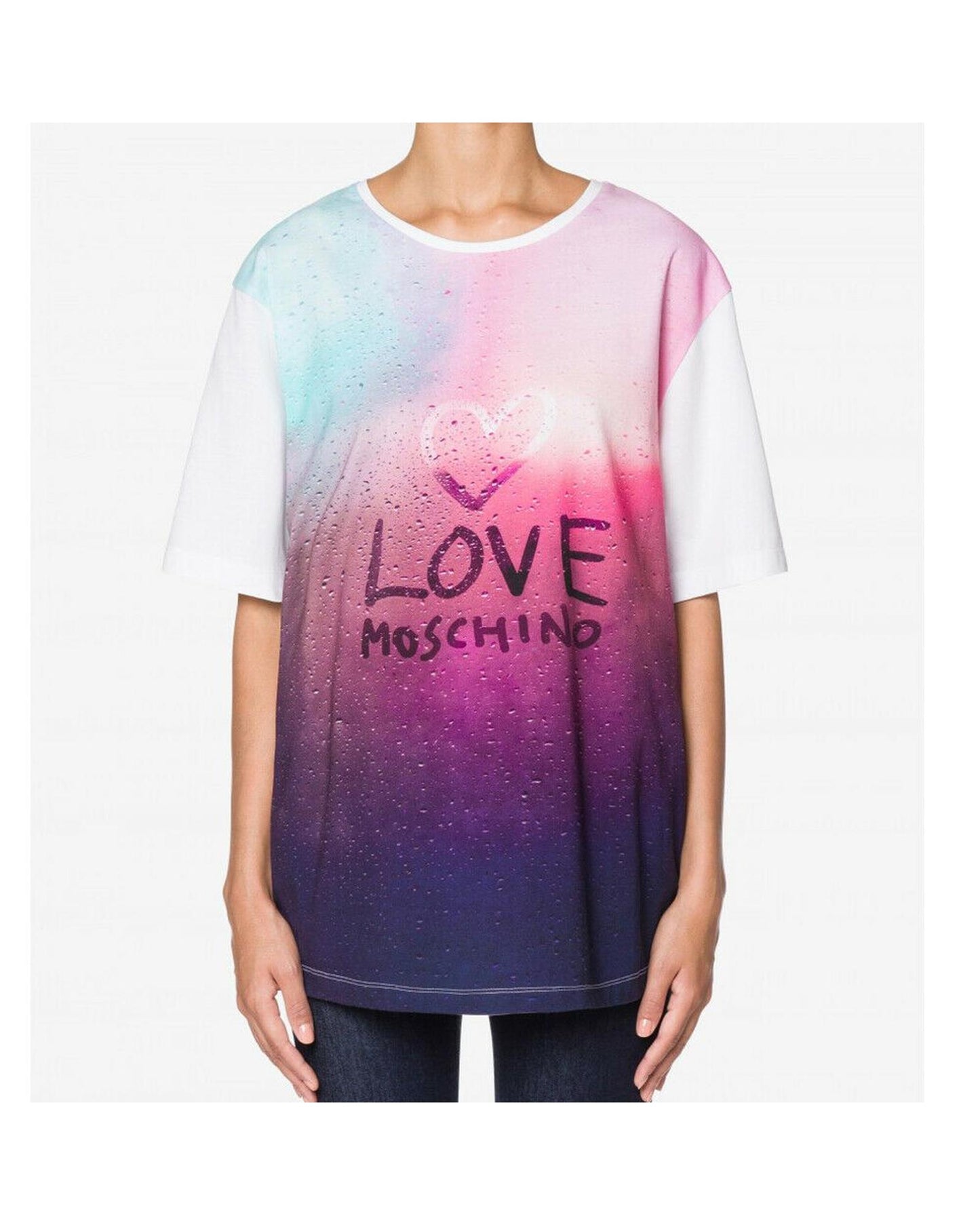 Love Moschino Logo Print Oversized T-Shirt 44 IT Women