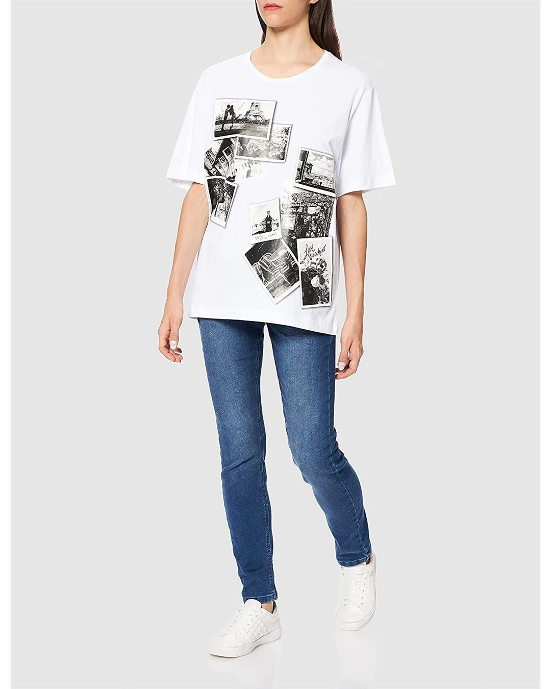 Oversized T-Shirt with Black and White Photo Print 44 IT Women