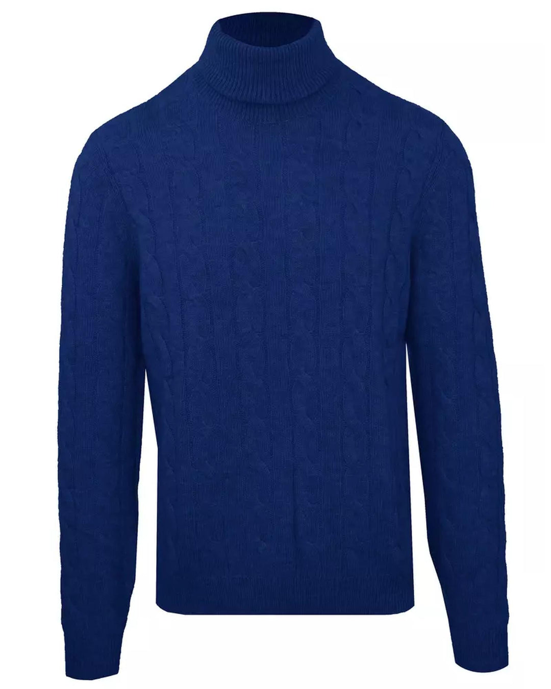 Malo Cable and Ribbed Wool and Cashmere Turtleneck L Men