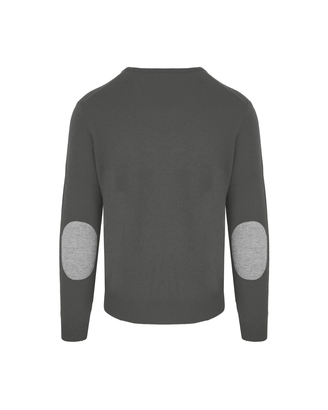 Luxury Anthracite Wool and Cashmere Round Neck Sweater 3XL Men