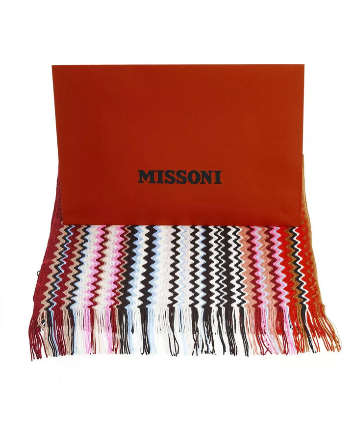 Geometric Pattern Fringed Scarf One Size Women