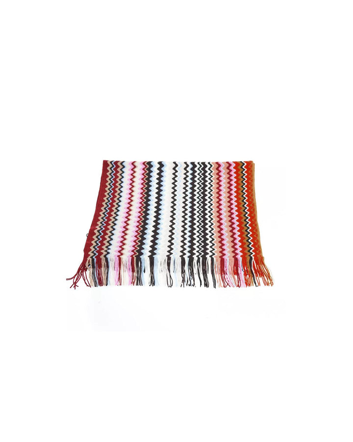 Geometric Pattern Fringed Scarf One Size Women