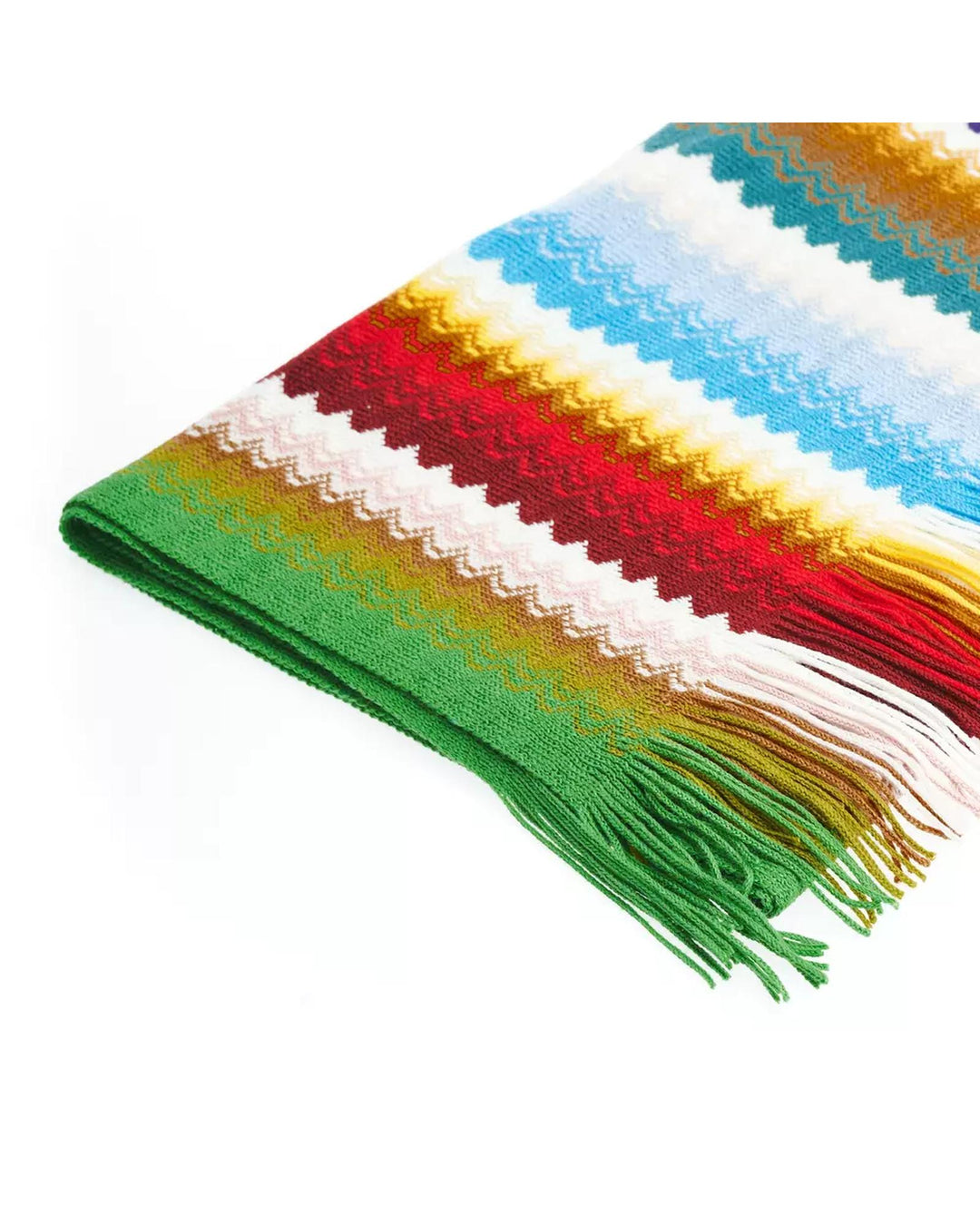 Geometric Pattern Fringed Scarf One Size Women