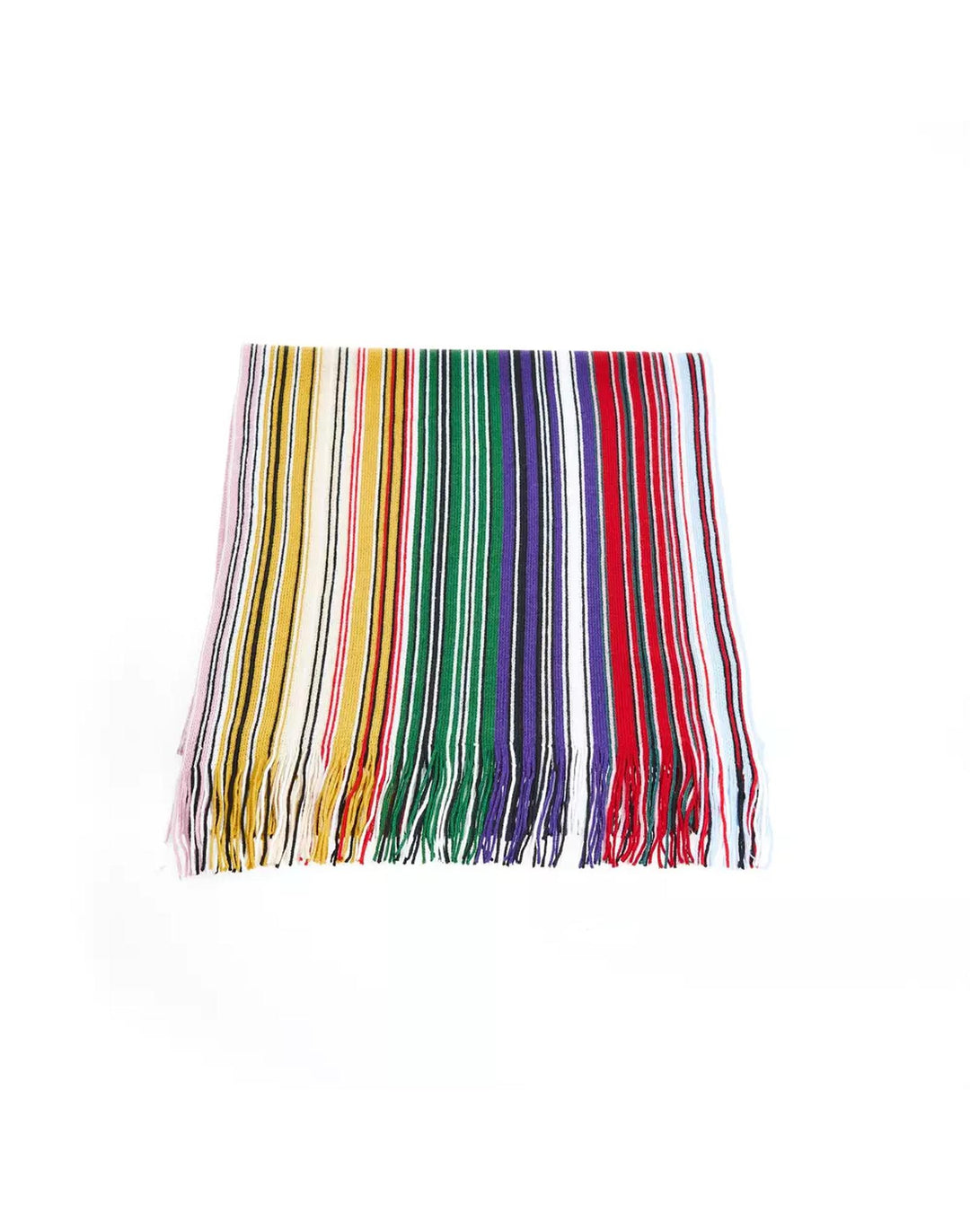 Geometric Pattern Fringed Scarf One Size Women