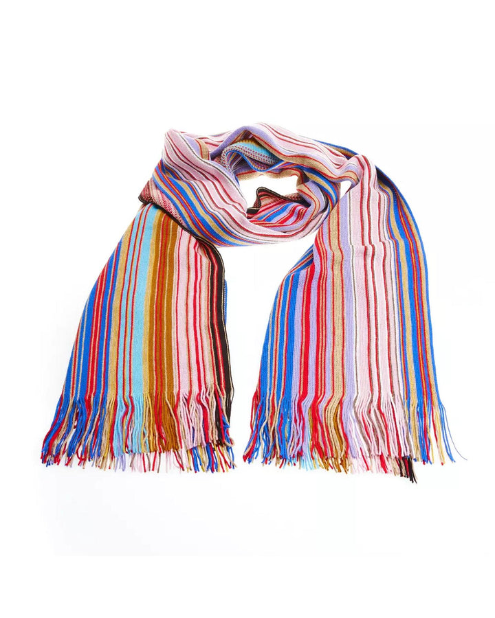 Geometric Pattern Fringed Scarf One Size Women