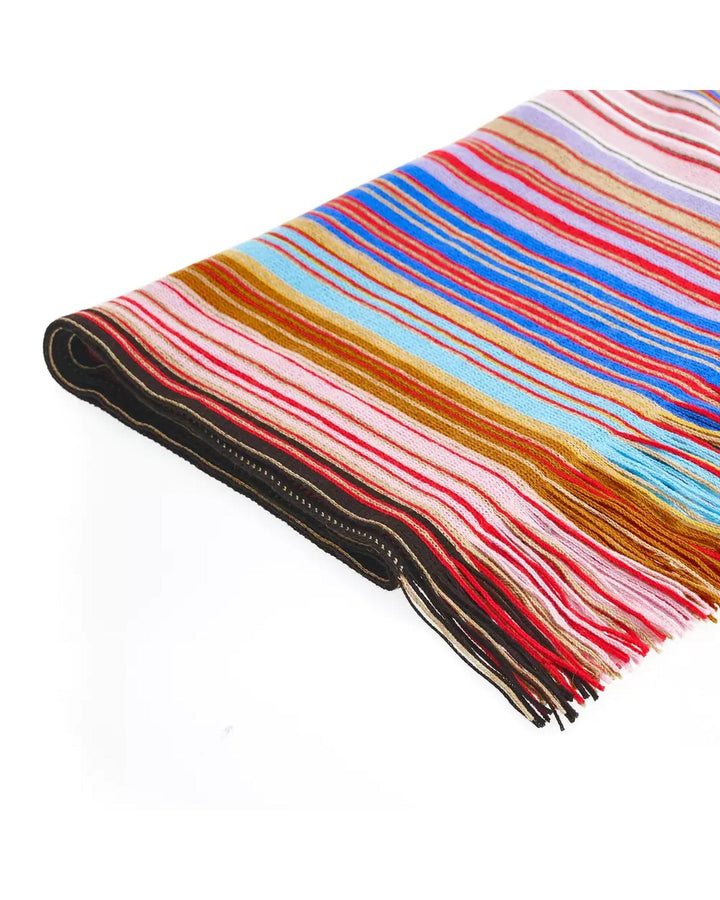 Geometric Pattern Fringed Scarf One Size Women