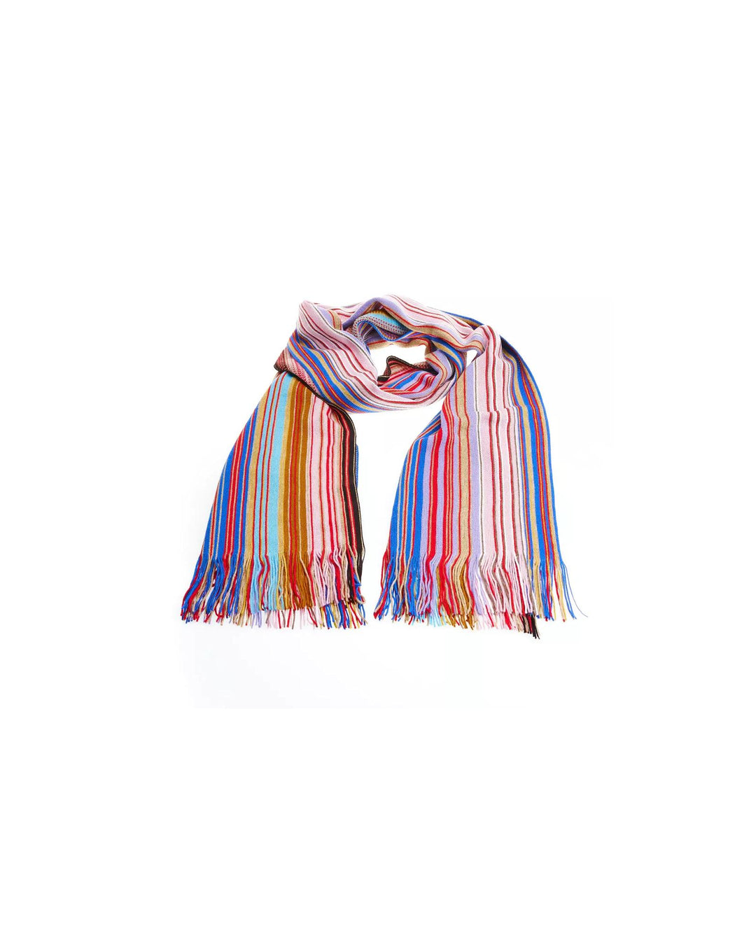 Geometric Pattern Fringed Scarf One Size Women