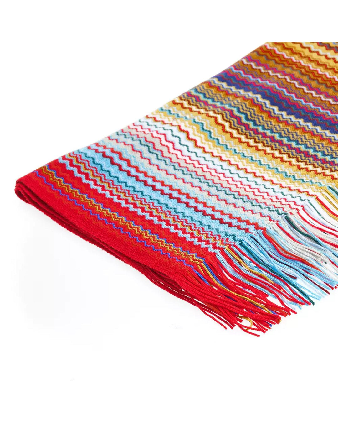 Geometric Pattern Fringed Scarf One Size Women