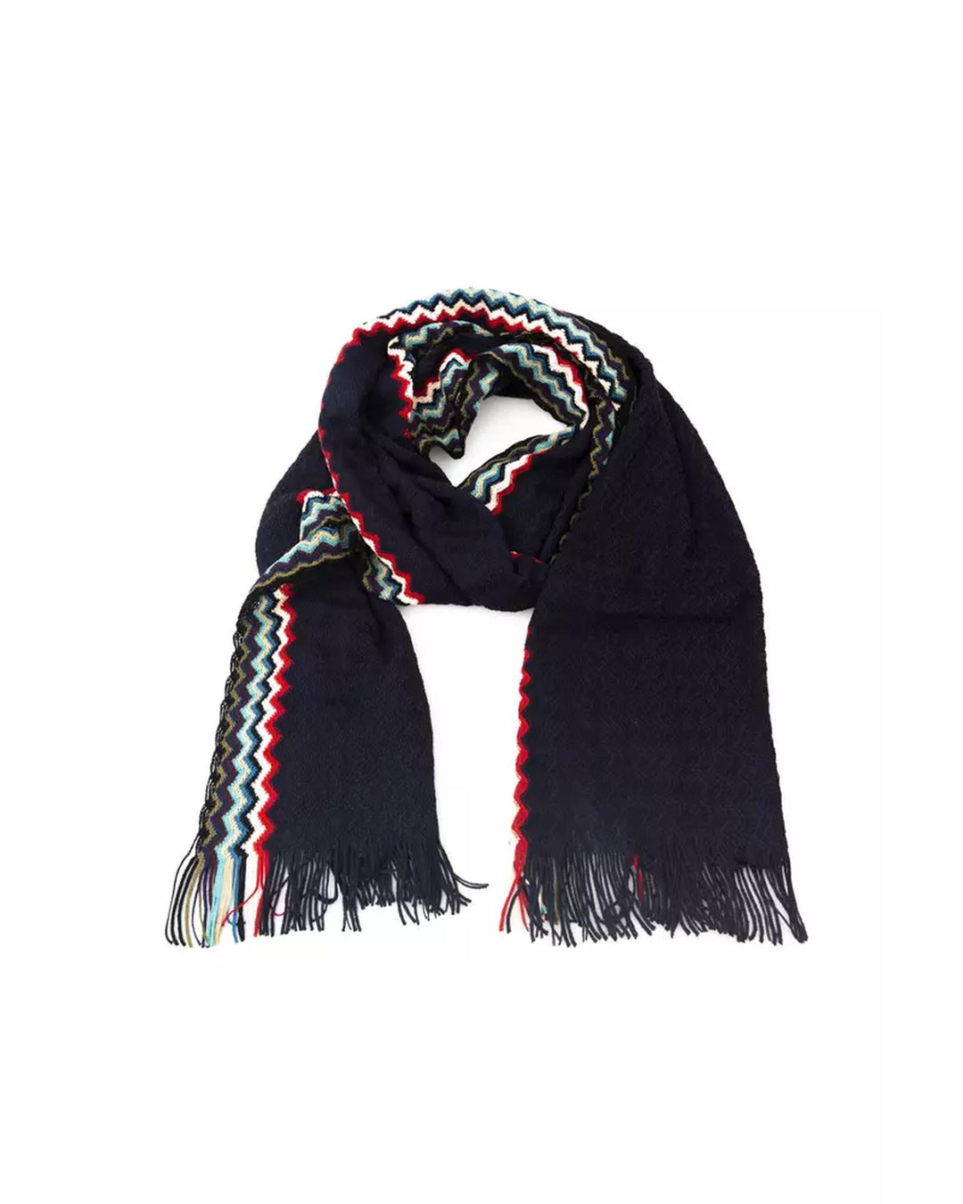 Geometric Fantasy Fringed Scarf One Size Men