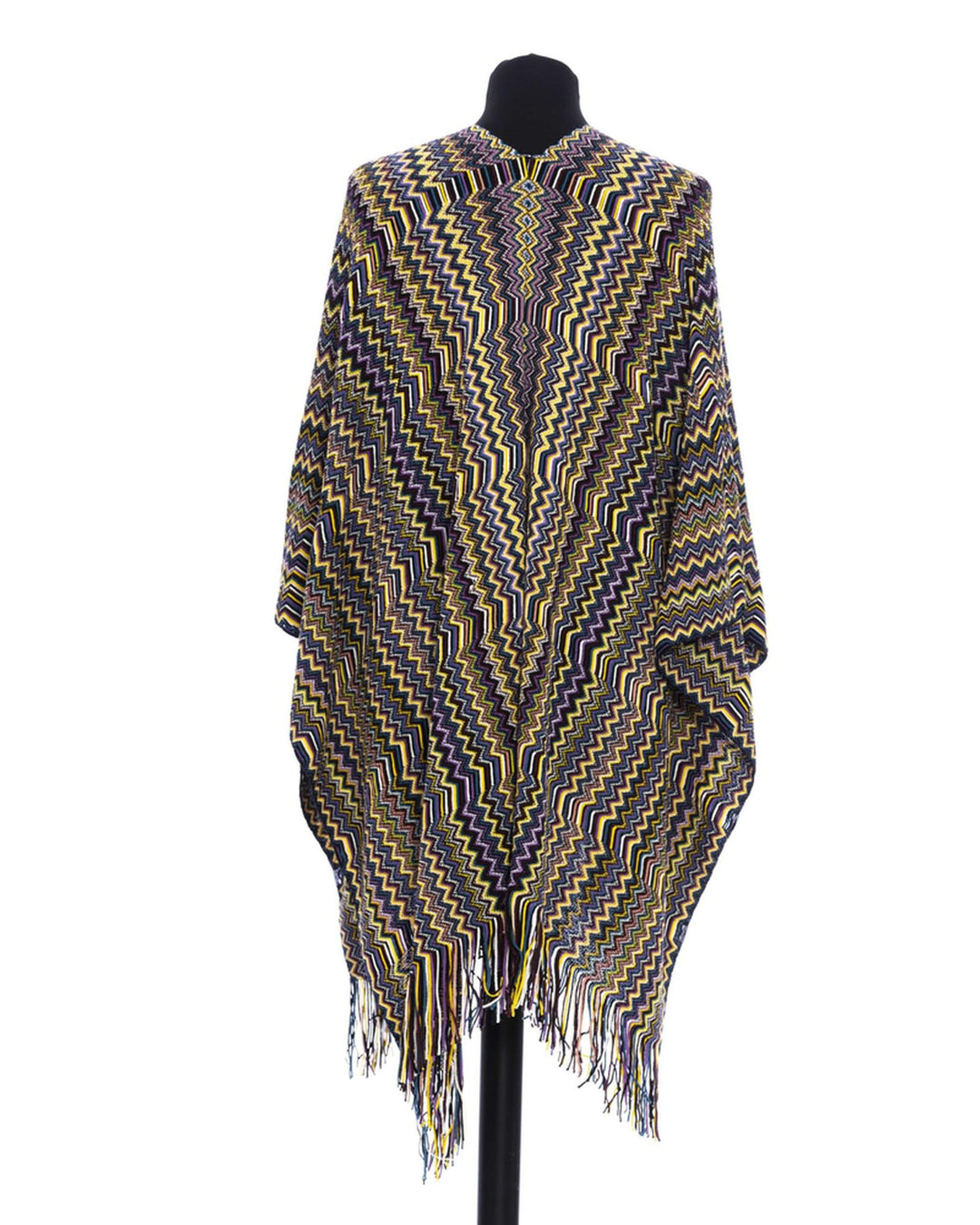 Fringed Geometric Fantasy Poncho One Size Women