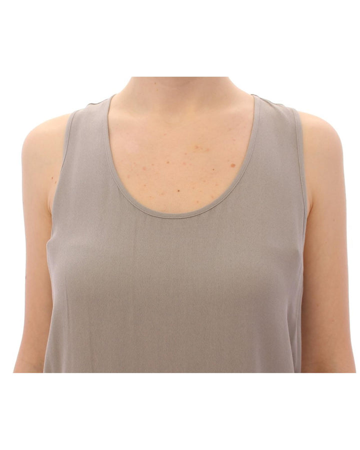 Comeforbreakfast Loose-fit Gray Top with Logo Details 40 IT Women