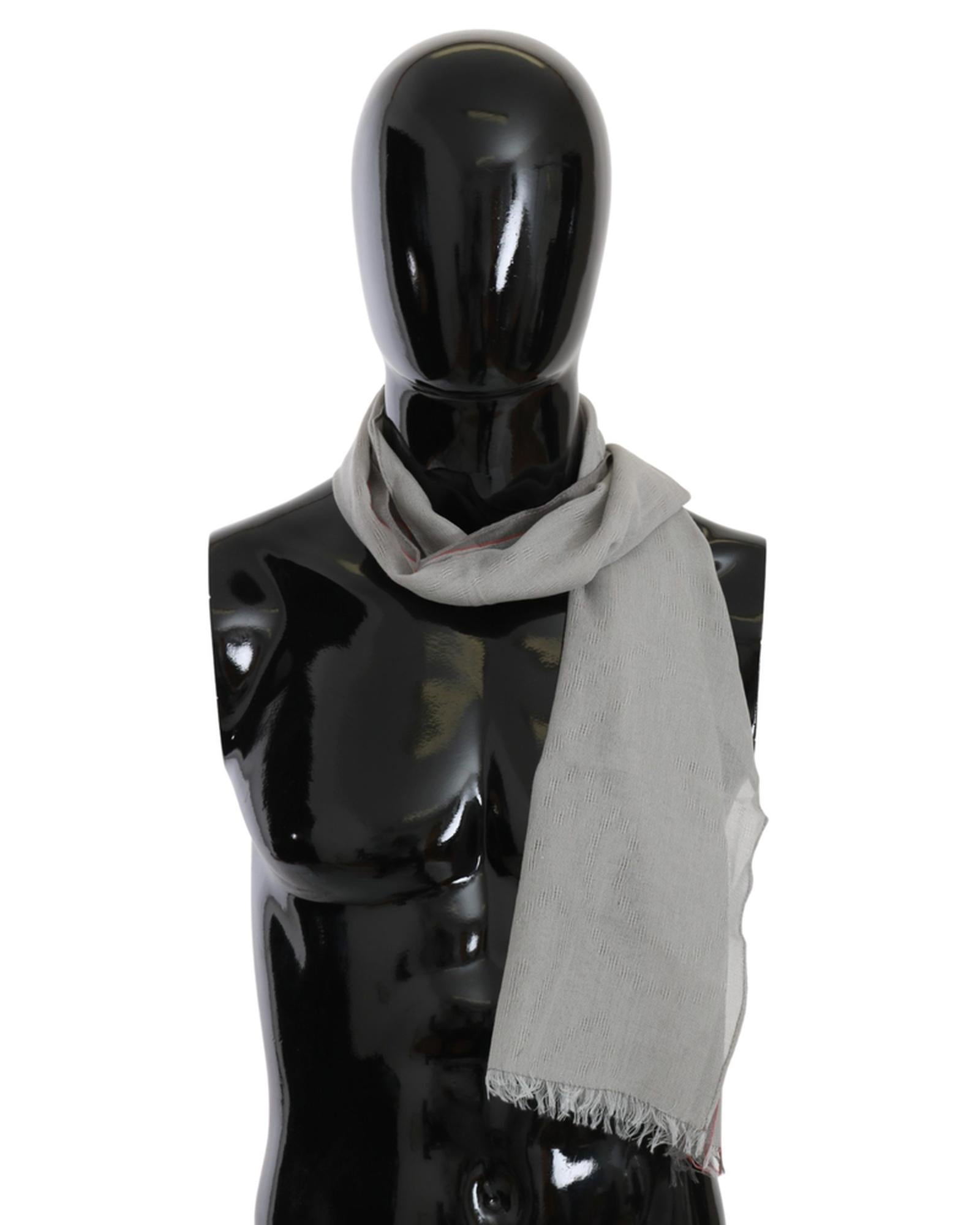 Cotton Mens Scarf with Logo Details One Size Men