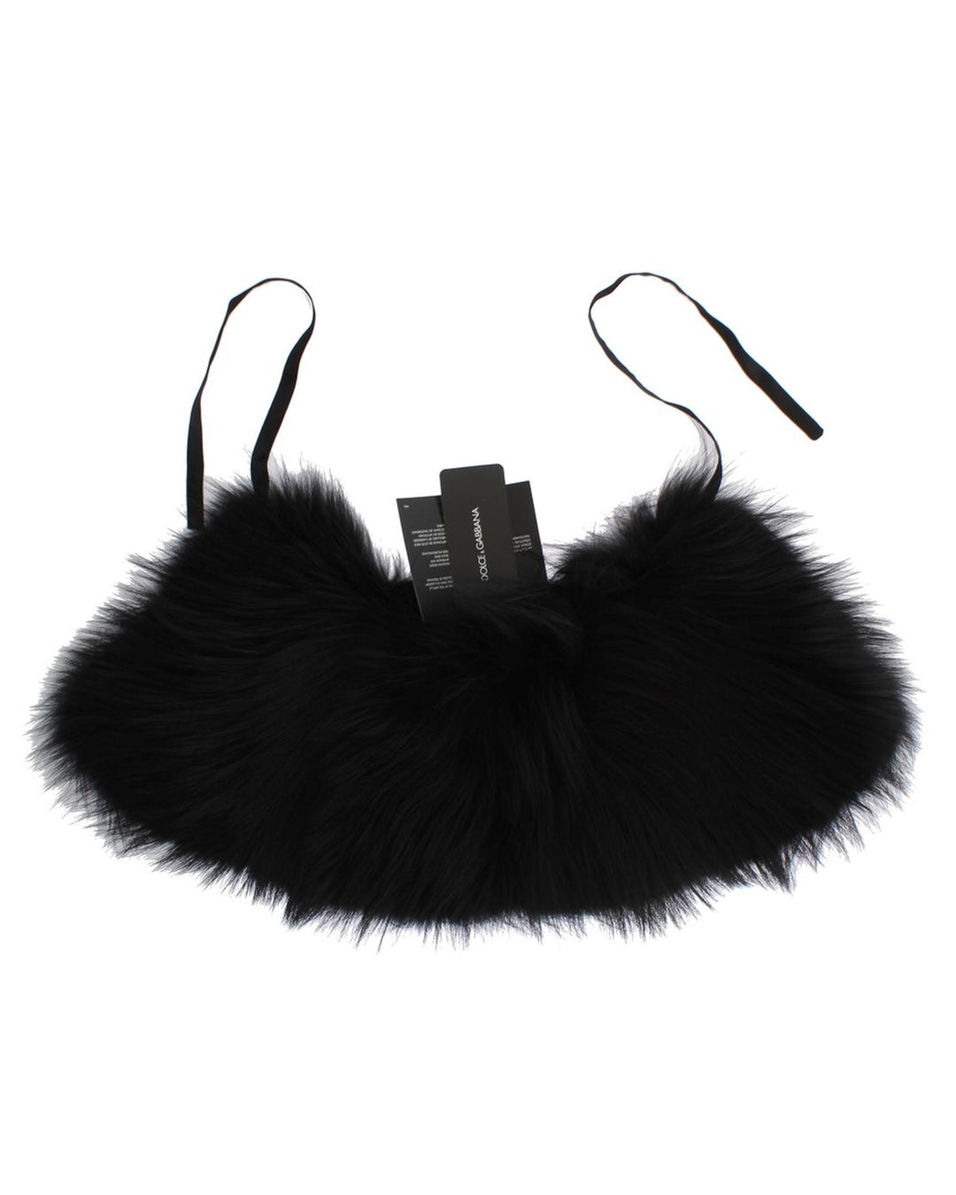 Black Fox Fur Shoulder Wrap by Dolce & Gabbana 42 IT Women