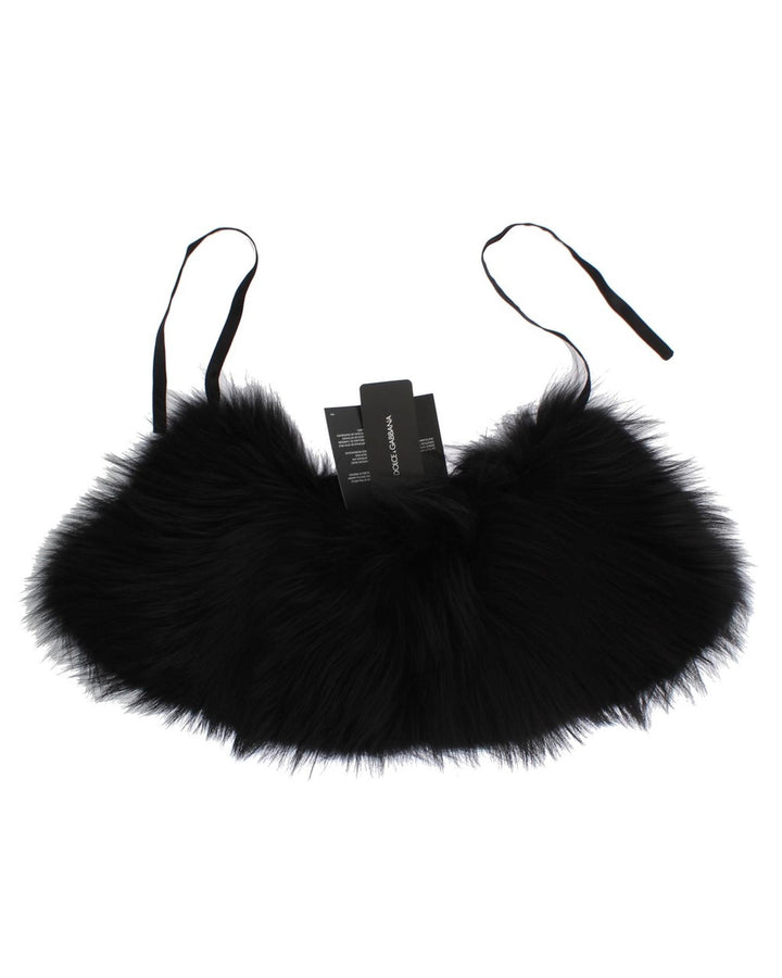 Black Fox Fur Shoulder Wrap by Dolce & Gabbana 40 IT Women