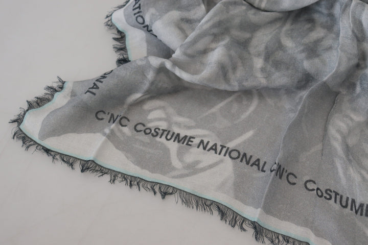 CNC Costume National Womens Fringed Scarf One Size Women