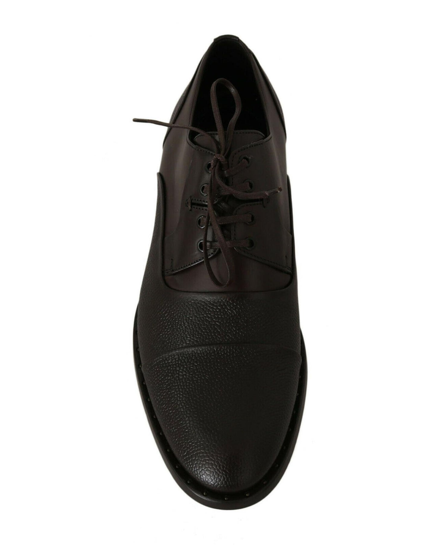 Brown Leather Laceup Dress Shoes by Dolce & Gabbana 40 EU Men