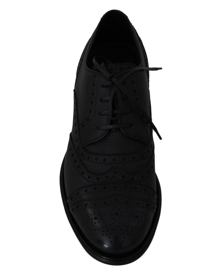 New Dolce & Gabbana Derby Taormina Wingtip Dress Shoes 39 EU Men