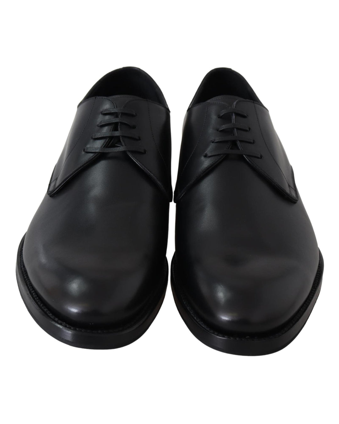 Handcrafted Black Leather Derby Dress Formal Shoes 38.5 EU Men