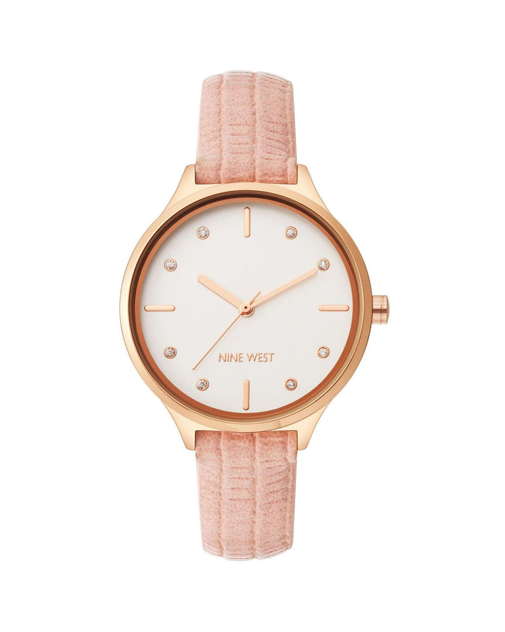 Gold Fashion Analog Watch with Rhine Stone Facing One Size Women