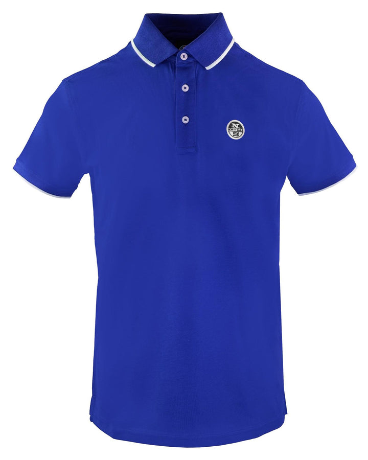 Ocean Blue North Sails Polo with Front Logo in Soft Cotton M Men