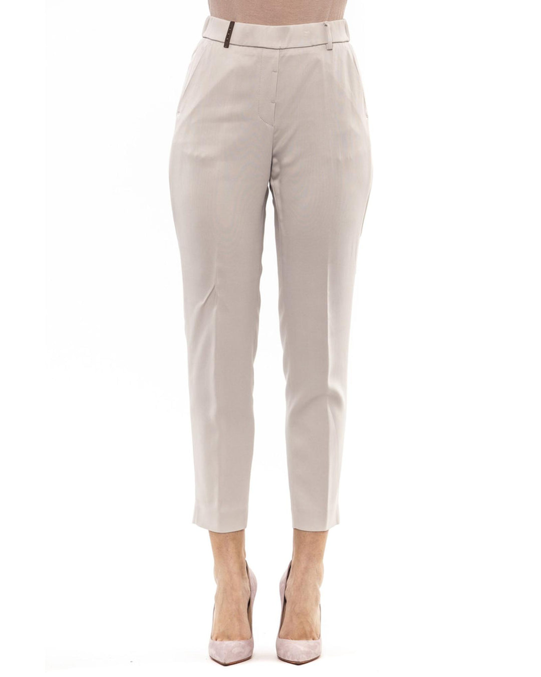 Regular Waist Trousers with Elastic Band 42 IT Women