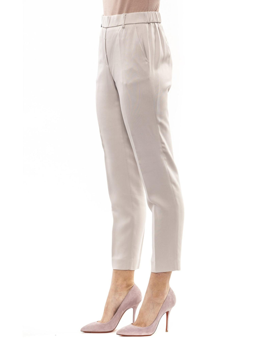 Regular Waist Trousers with Elastic Band 42 IT Women