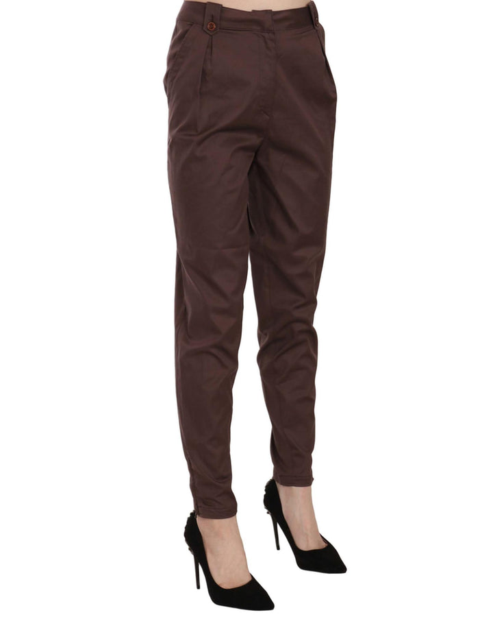 Just Cavalli High Waist Tapered Formal Pants 38 IT Women