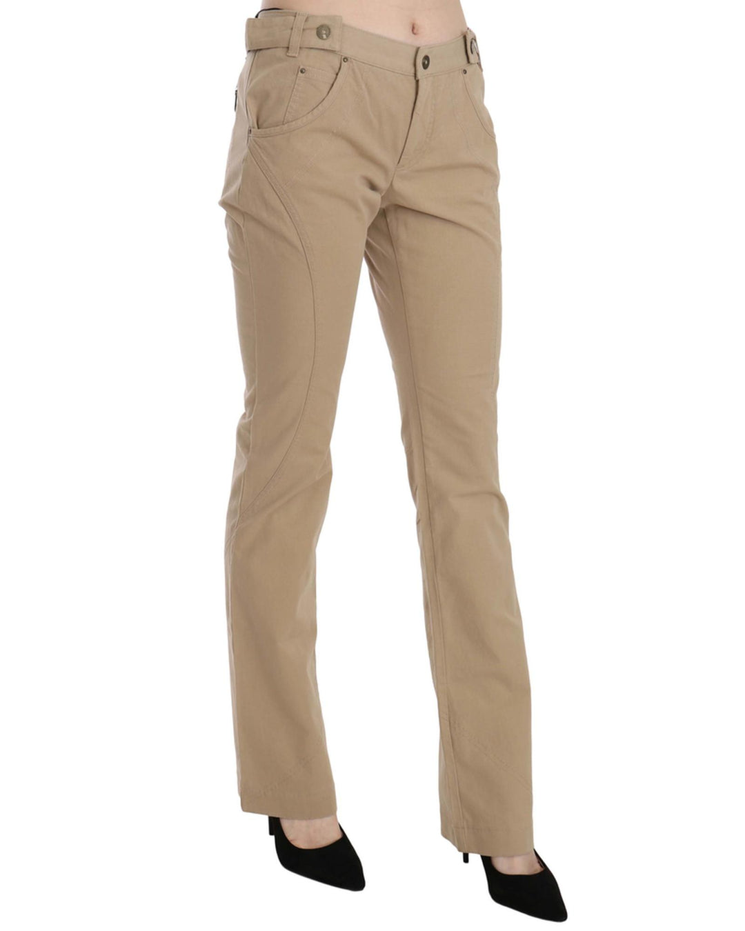 Just Cavalli Mid Waist Straight Trouser Pants 46 IT Women