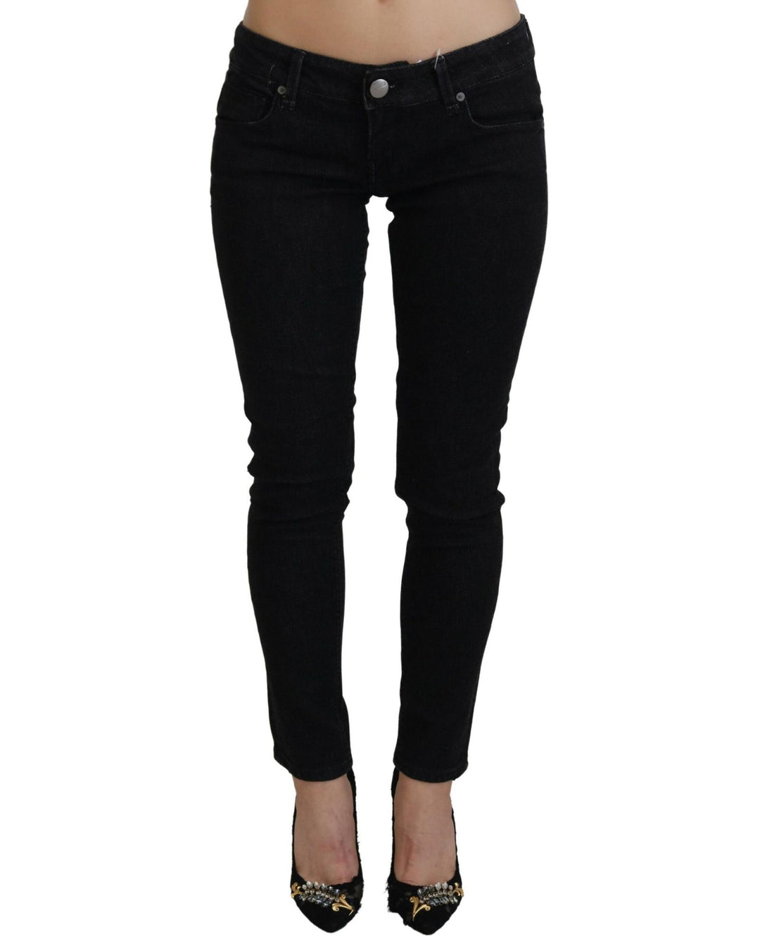 New Authentic ACHT Slim Fit Denim Jeans with Logo Details W26 US Women