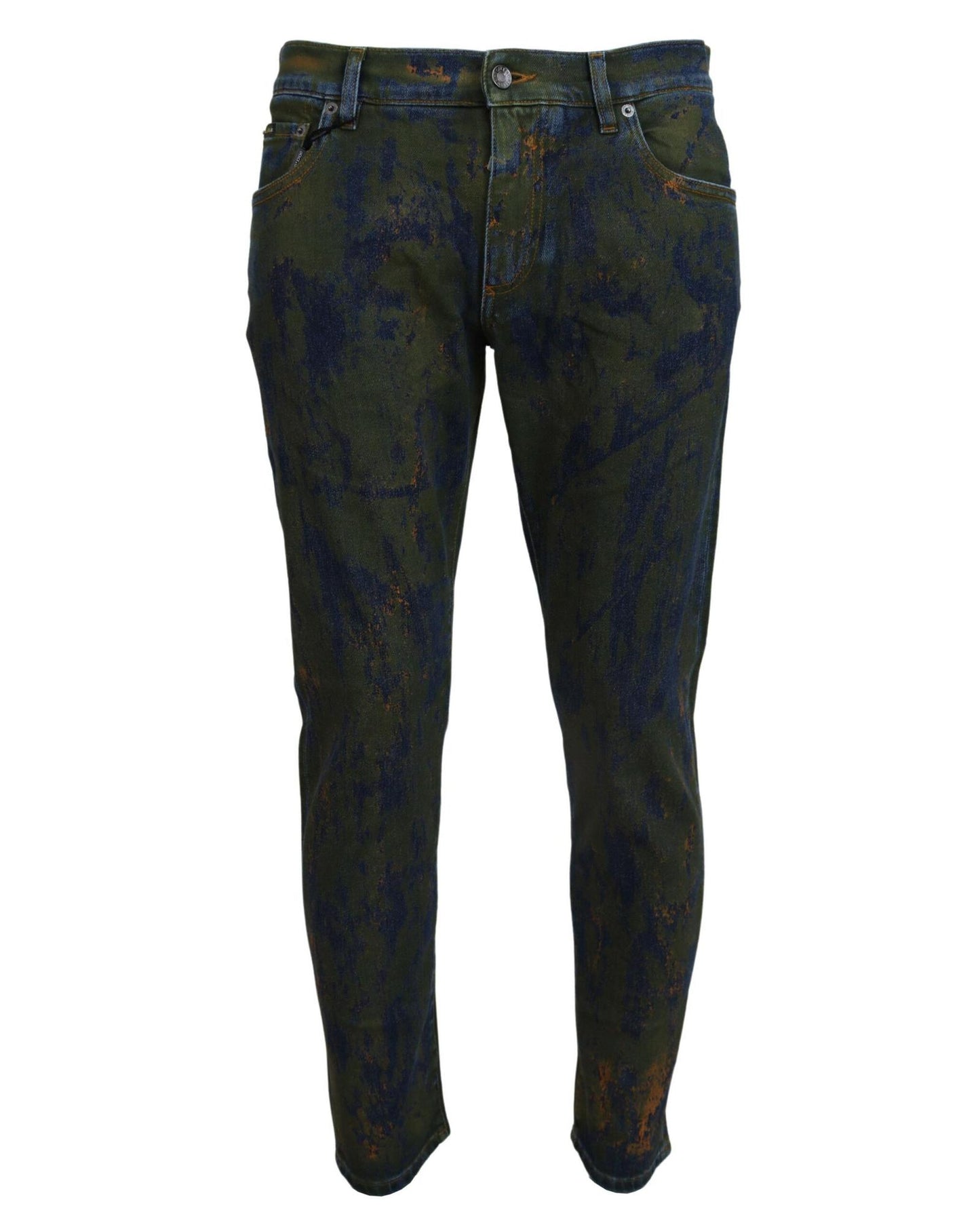 New Dolce & Gabbana Skinny Denim Pants with Logo Details 44 IT Men