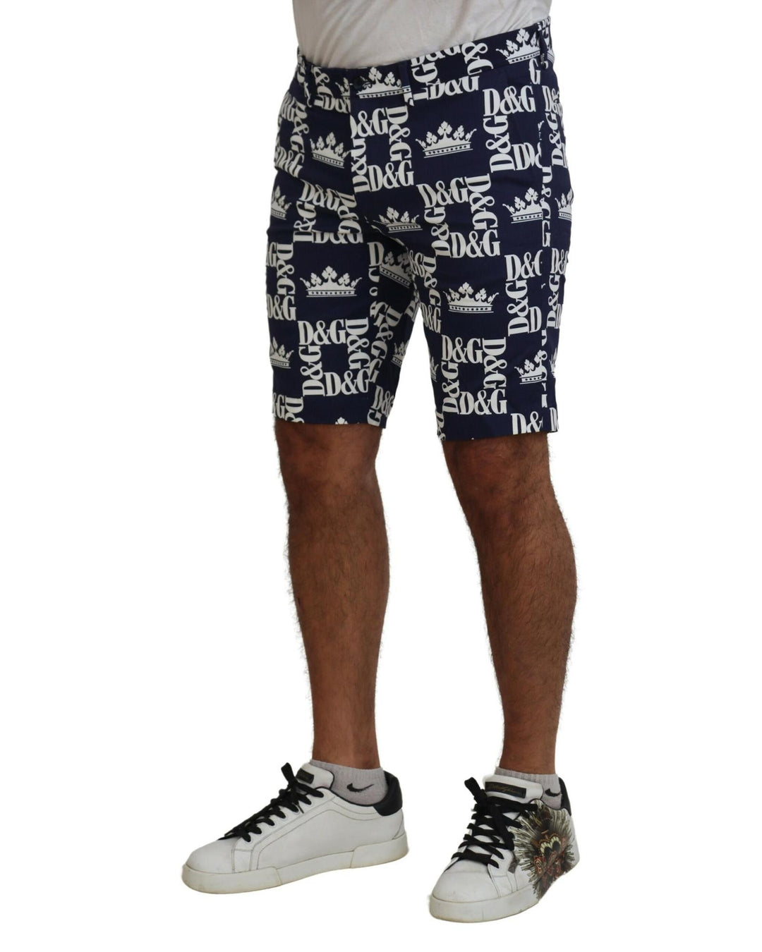 Casual Chinos Shorts with Logo Crown Print 44 IT Men