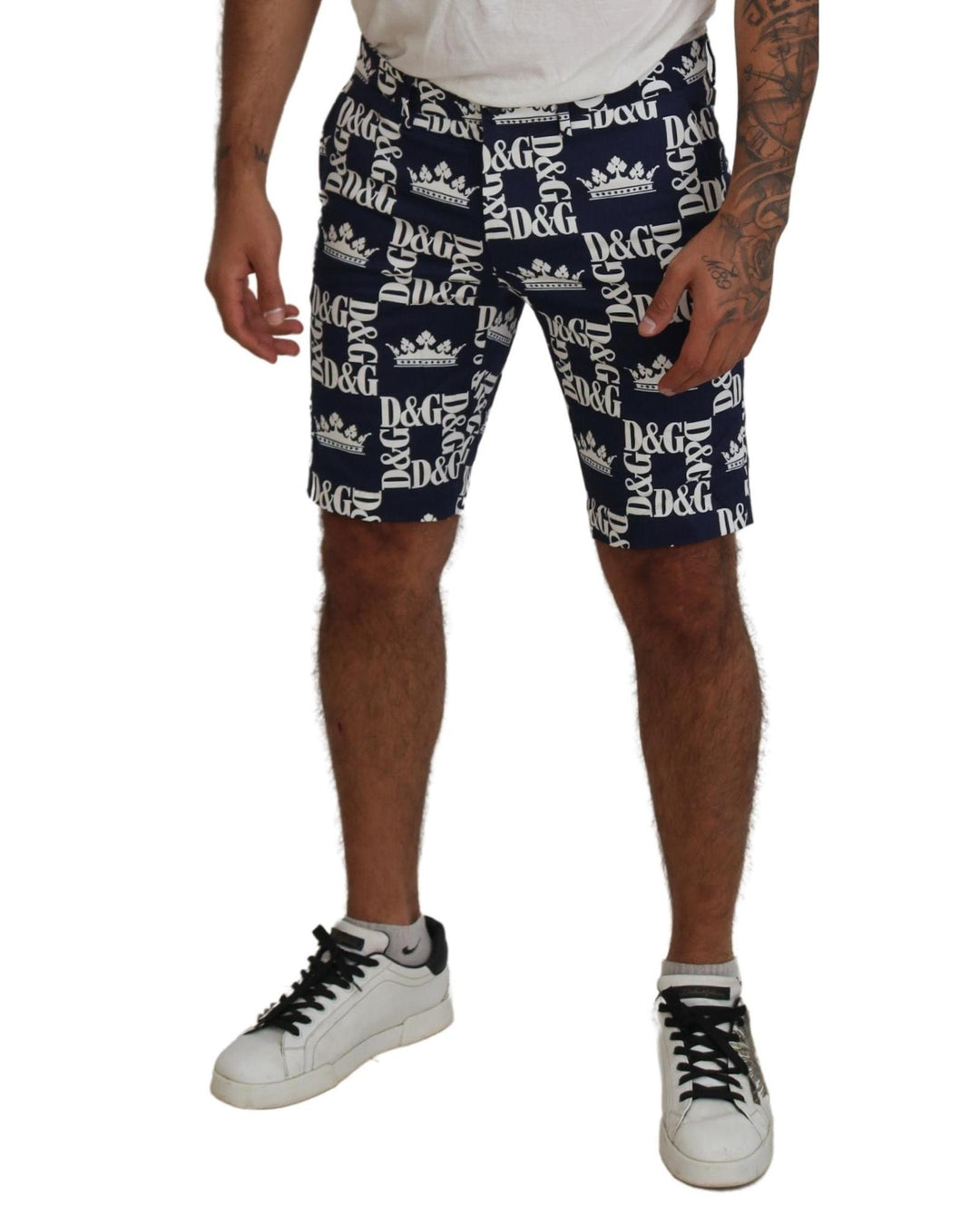 Casual Chinos Shorts with Logo Crown Print 44 IT Men