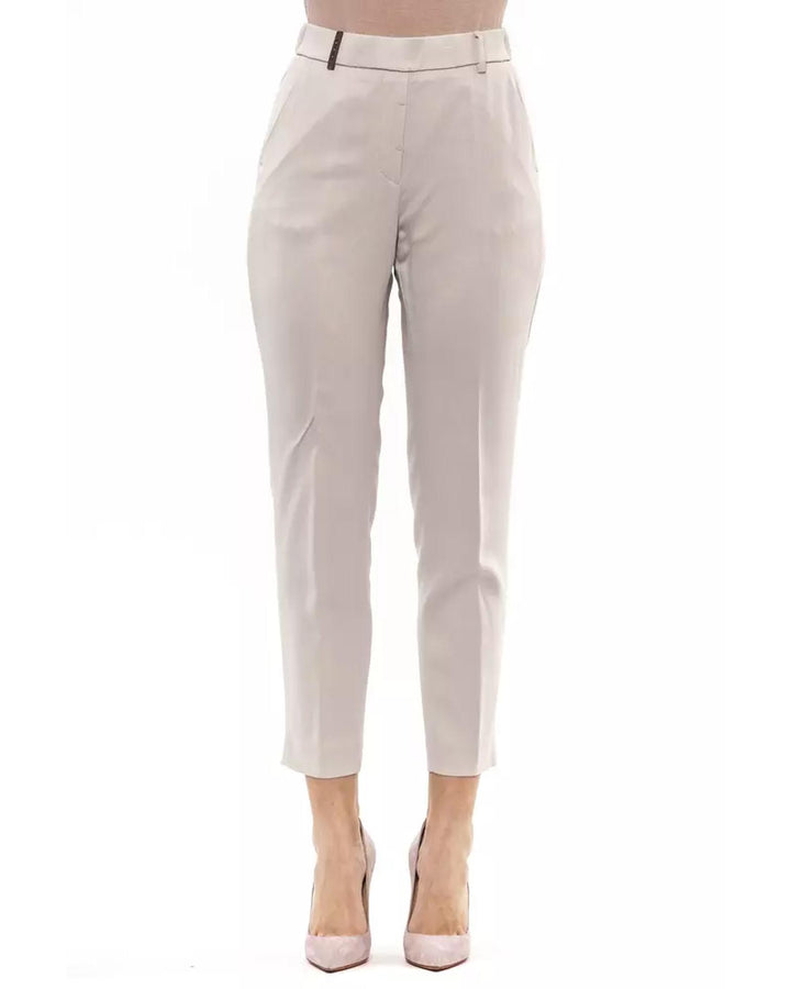 Regular Waist Trousers With Elastic Band 44 IT Women