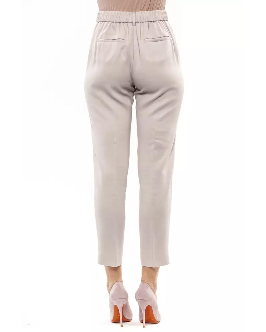 Regular Waist Trousers With Elastic Band 46 IT Women