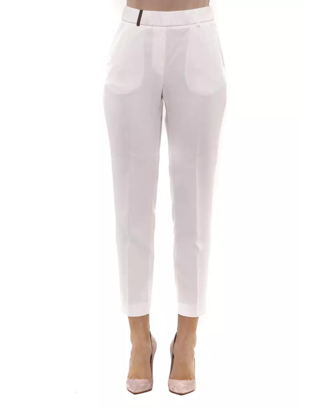 Regular Waist Trousers with Elastic Band 40 IT Women