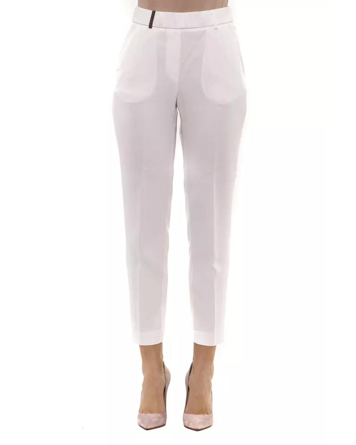 Regular Waist Trousers with Elastic Band 44 IT Women